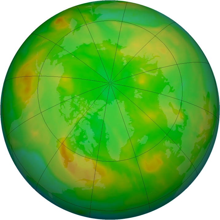 Arctic ozone map for 26 June 2010
